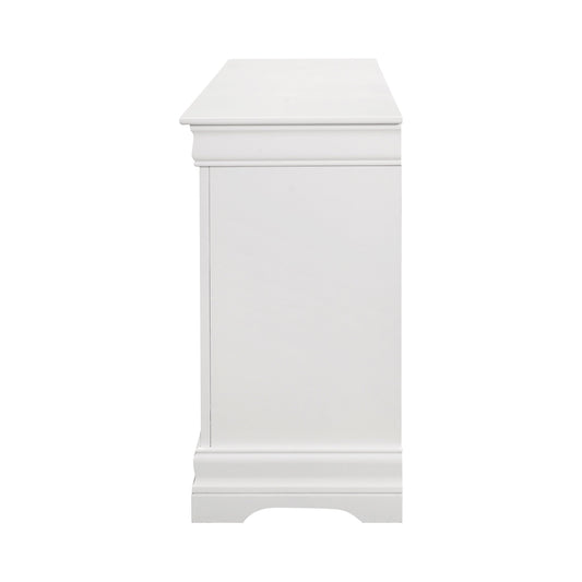 Louis Philippe 6-drawer Dresser White