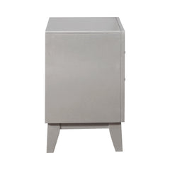 Leighton 2-drawer Nightstand Metallic Mercury