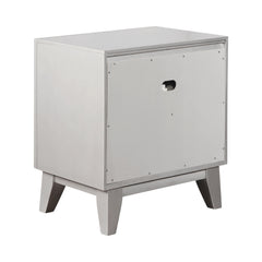 Leighton 2-drawer Nightstand Metallic Mercury