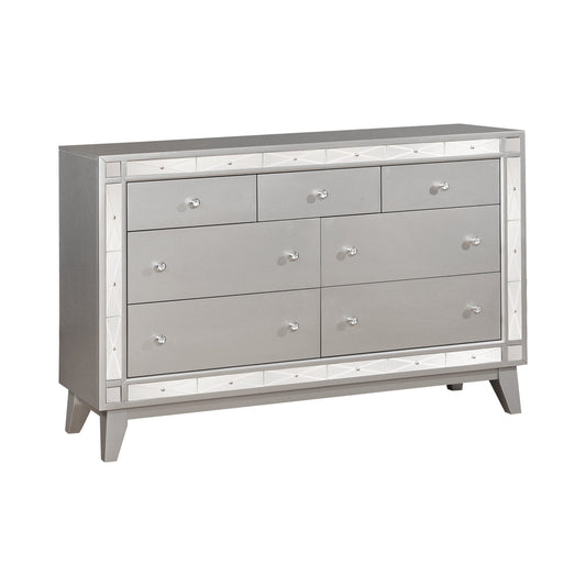 Leighton 7-drawer Dresser Metallic Mercury