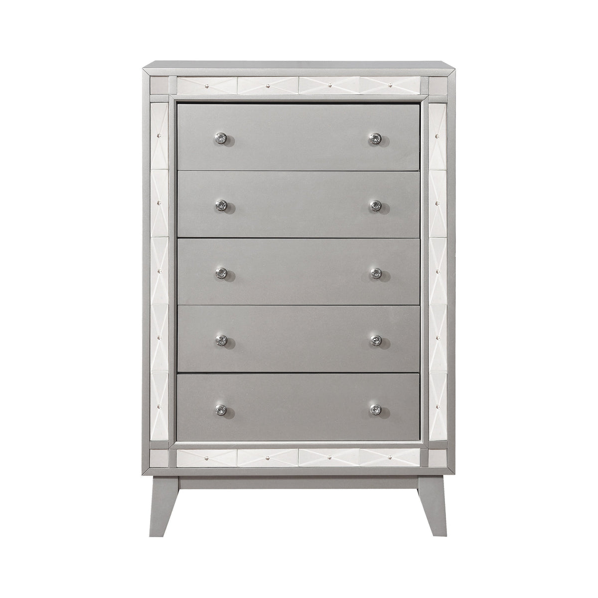 Leighton 5-drawer Chest Metallic Mercury