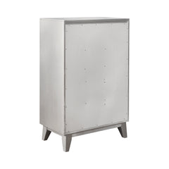 Leighton 5-drawer Chest Metallic Mercury