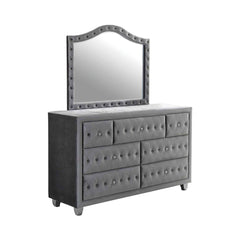 Deanna Upholstered Tufted Bedroom Set Grey