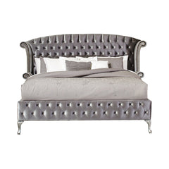 Deanna Upholstered Tufted Bedroom Set Grey