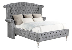 Fachtna Deanna 4-Piece Tufted California King Bedroom Set Grey