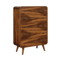 Robyn 5-drawer Chest Dark Walnut