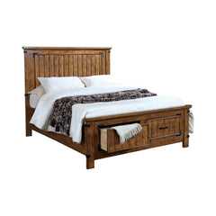 Brenner California King Storage Bed Rustic Honey