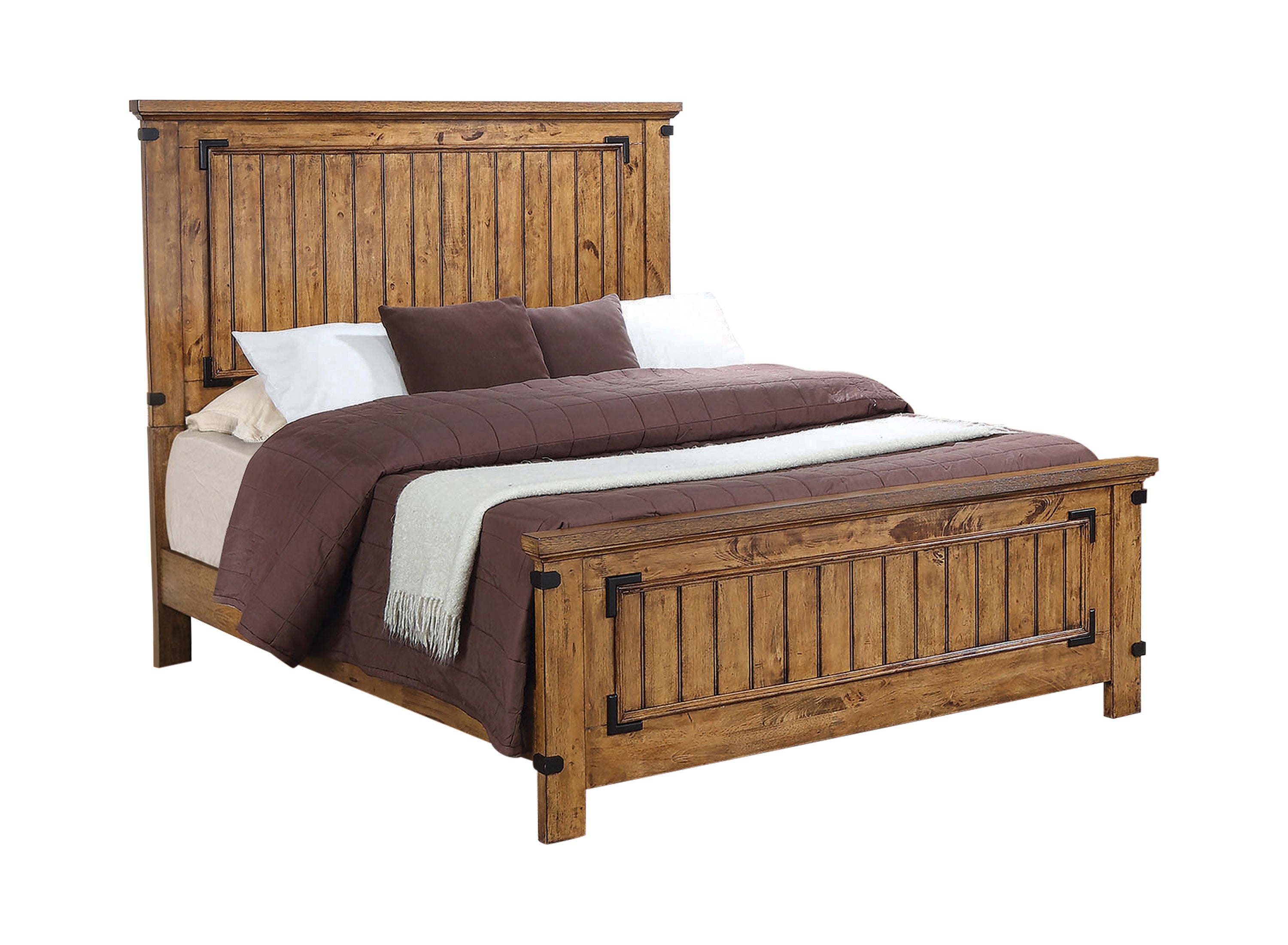 Brenner Panel Bedroom Set Rustic Honey