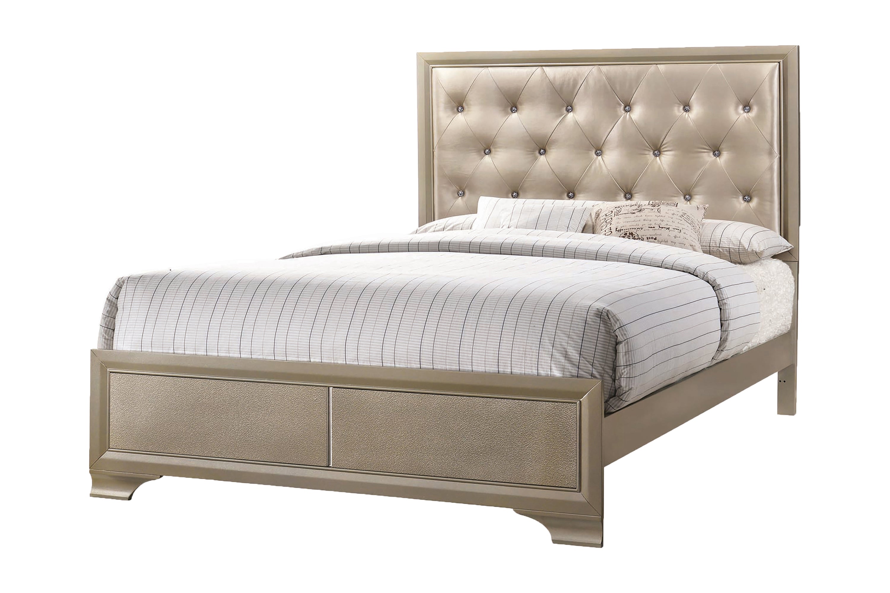 Beaumont Bedroom Set Metallic Champagne