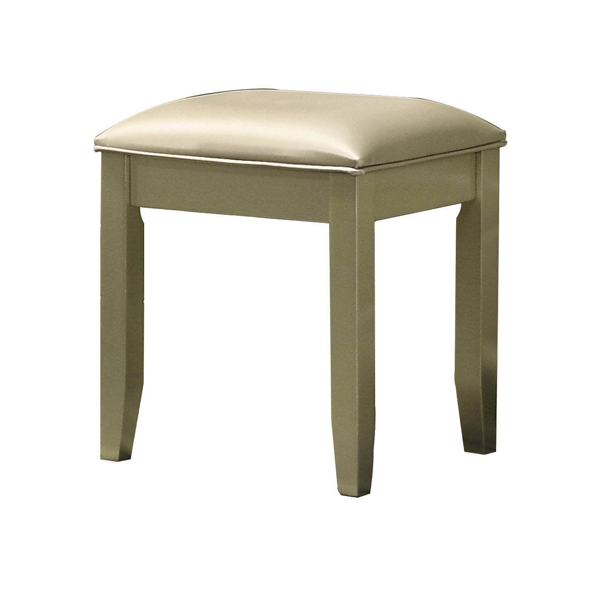 Beaumont Upholstered Vanity Stool Champagne Gold and Champagne