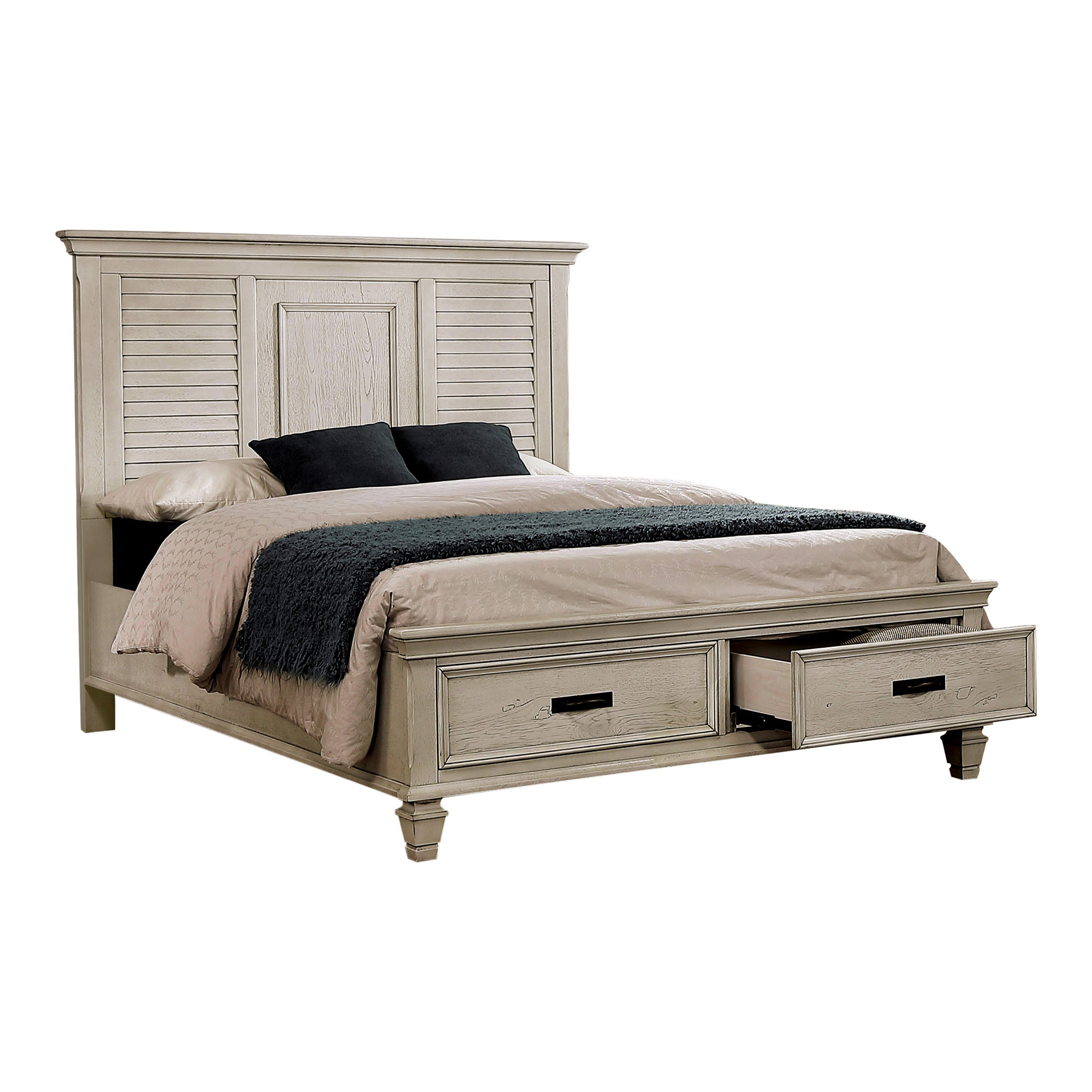 Franco California King Storage Bed Antique White