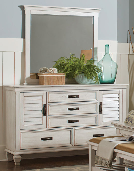 Franco 5-drawer Dresser Antique White