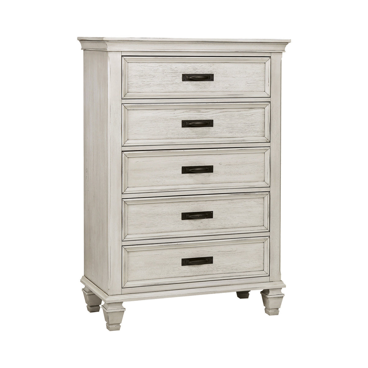 Franco 5-drawer Chest Antique White