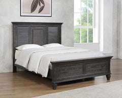 Franco Eastern King Panel Bed Weathered Sage