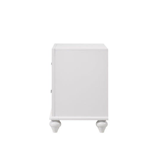 Barzini 2-drawer Nightstand White