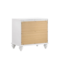 Barzini 2-drawer Nightstand White