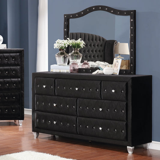 Deanna 7-drawer Rectangular Dresser Black