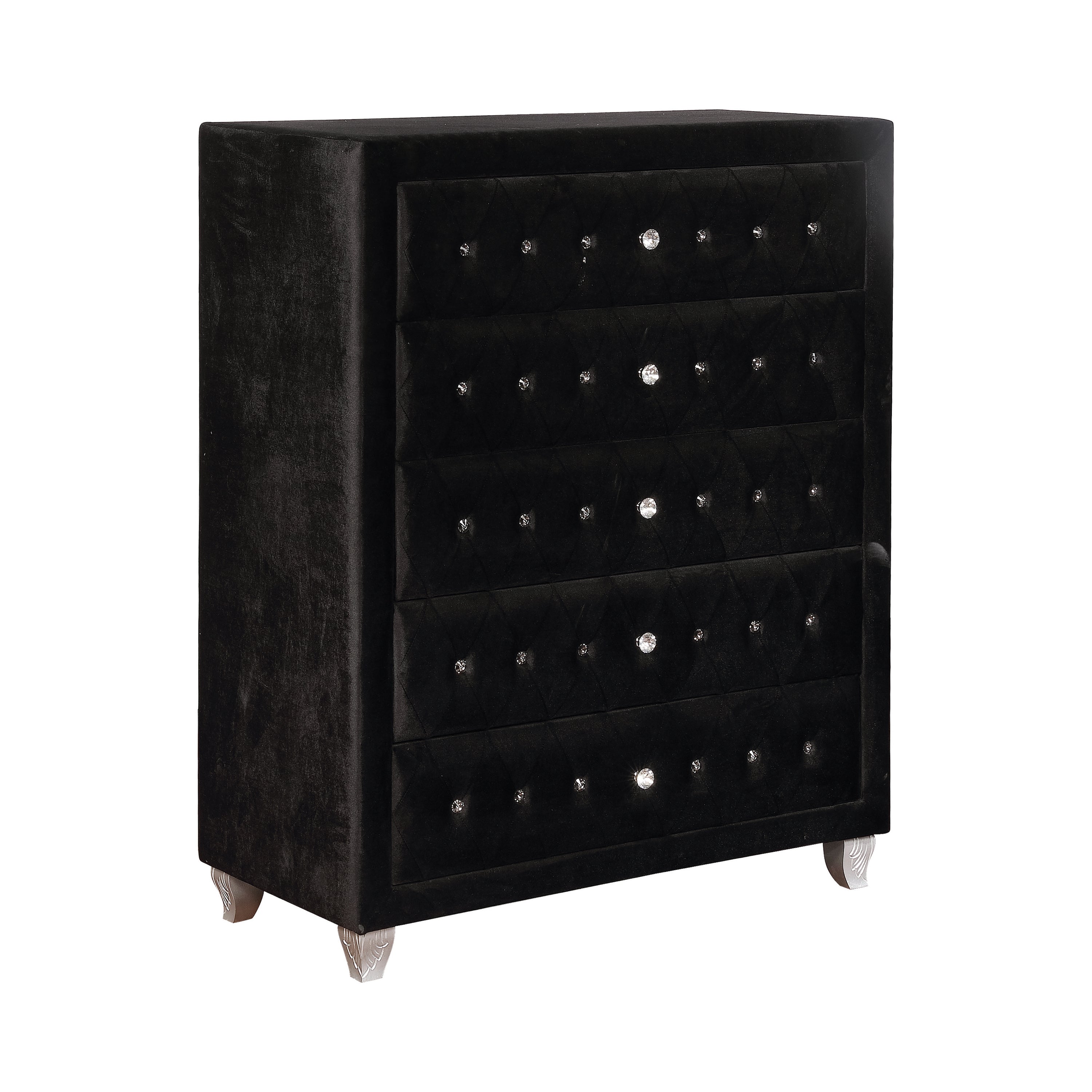 Deanna 5-drawer Rectangular Chest Black