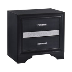 Miranda 2-drawer Nightstand Tray Black