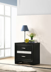 Miranda 2-drawer Nightstand Tray Black