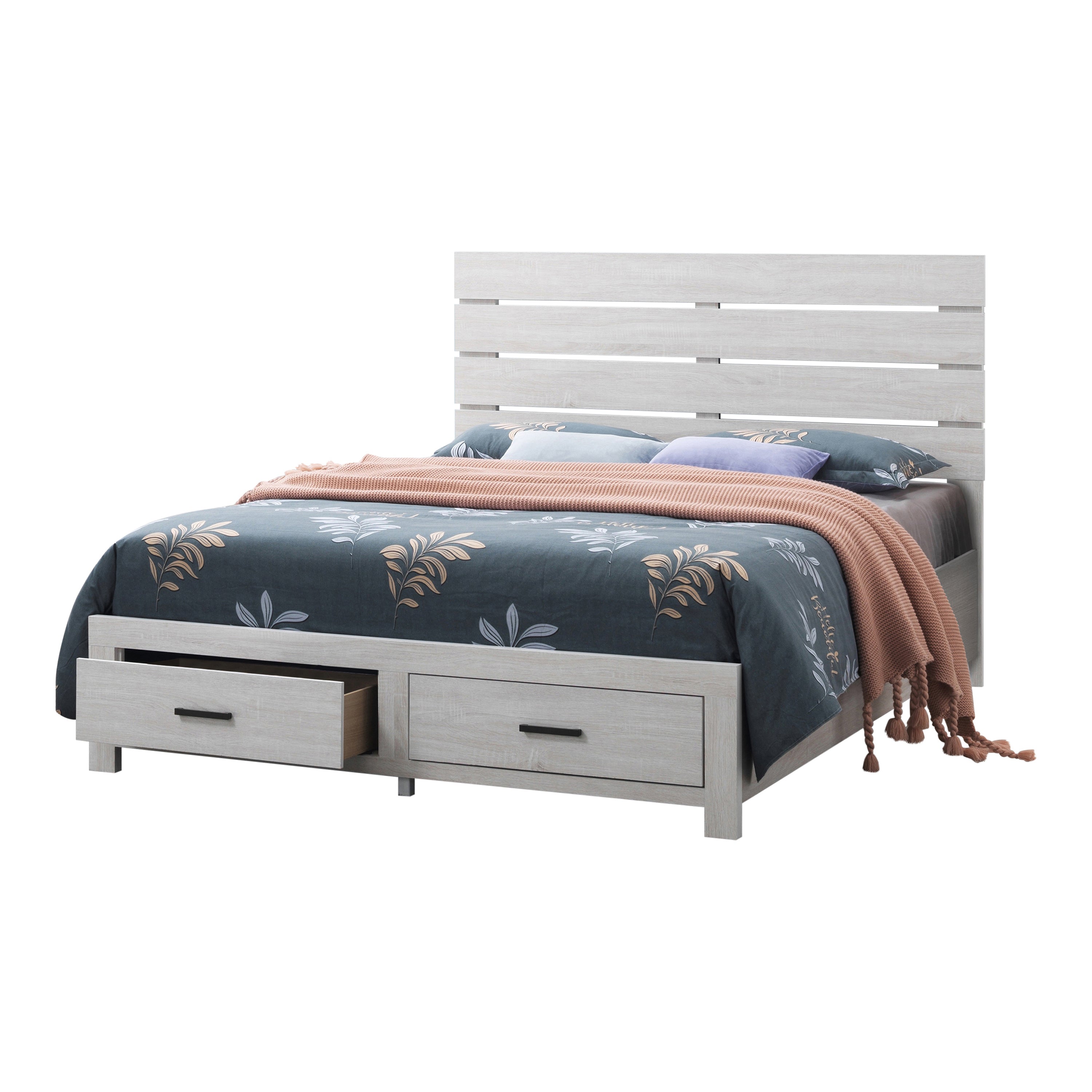 Brantford Queen Storage Bed Coastal White