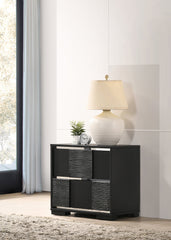 Blacktoft 2-drawer Nightstand Black