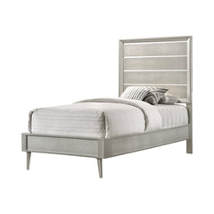 Ramon Twin Panel Bed Metallic Sterling