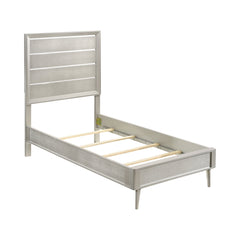 Ramon Twin Panel Bed Metallic Sterling