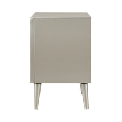 Ramon 2-drawer Nightstand Metallic Sterling