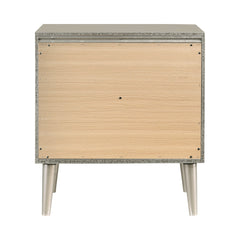 Ramon 2-drawer Nightstand Metallic Sterling