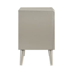 Ramon 2-drawer Nightstand Metallic Sterling