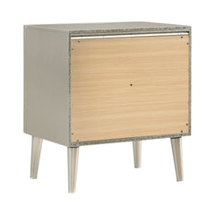 Ramon 2-drawer Nightstand Metallic Sterling