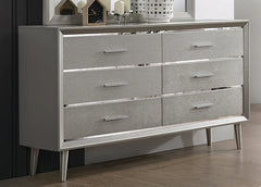 Ramon 6-drawer Dresser Metallic Sterling