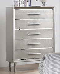 Ramon 5-drawer Chest Metallic Sterling