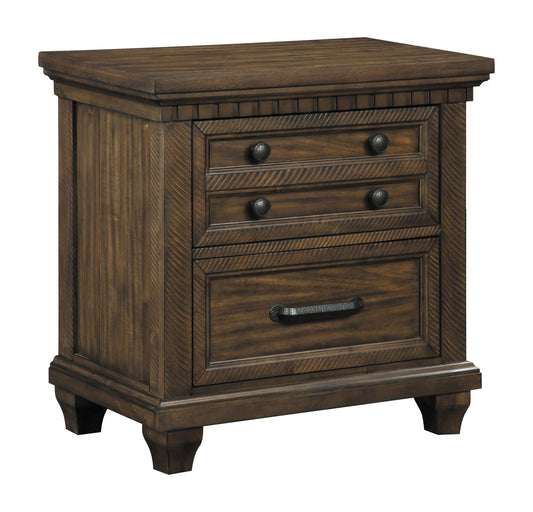 Bennington Rectangular 2-drawer Nightstand Acacia Brown