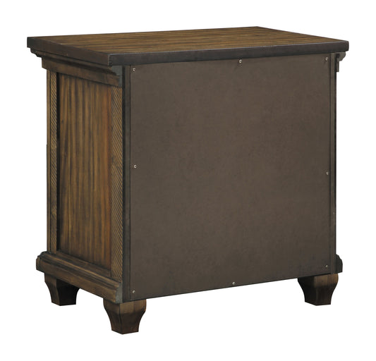 Bennington Rectangular 2-drawer Nightstand Acacia Brown