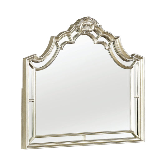 Heidi Arched Mirror Metallic Platinum