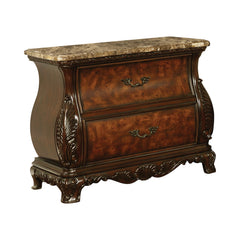 Exeter 2-drawer Nightstand Dark Burl