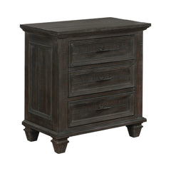 Atascadero 3-drawer Nightstand Weathered Carbon