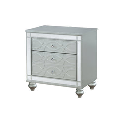 Gunnison 2-drawer Nightstand Silver Metallic