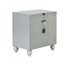 Gunnison 2-drawer Nightstand Silver Metallic