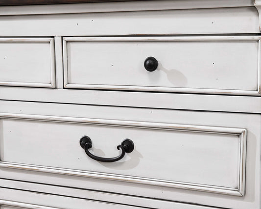 Hillcrest 9-drawer Dresser Dark Rum and White