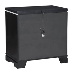 Eleanor Rectangular 3-drawer Nightstand Silver and Black