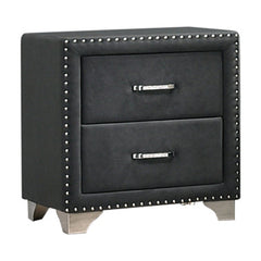 Melody 2-drawer Upholstered Nightstand Grey