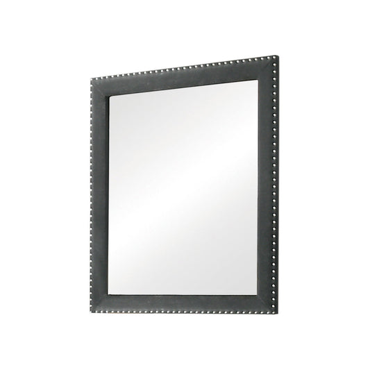 Melody Rectangular Upholstered Dresser Mirror Grey