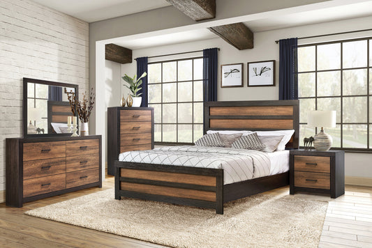 Dewcrest 5-piece Queen Panel Bedroom Set Caramel and Licorice