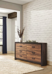 Dewcrest 6-drawer Dresser Caramel and Licorice