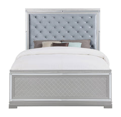 Eleanor Upholstered Tufted Bed Metallic