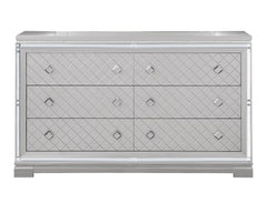 Eleanor Rectangular 6-drawer Dresser Metallic