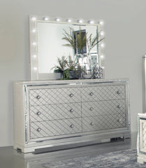 Eleanor Metallic Rectangular Mirror with Light